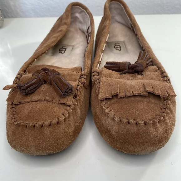 UGG Women's Brown Suede Moccasins - Picture 4 of 11
